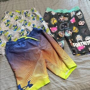 Nike Kids Swim Trunks - Blue and Yellow